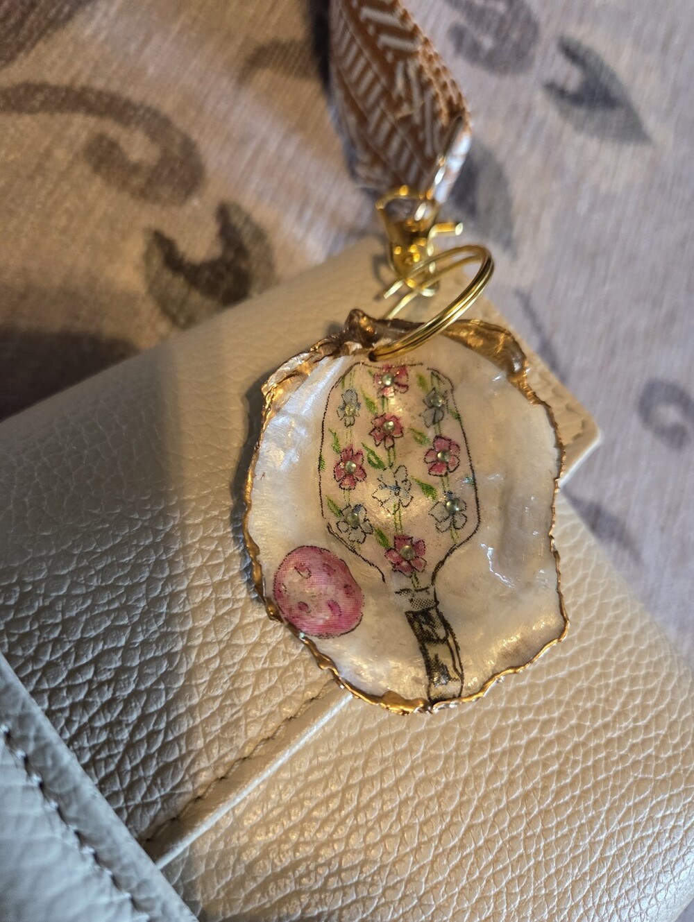 Purse Charms Handcrafted Uniquely One Of A Kind Design On Oyster Shells
